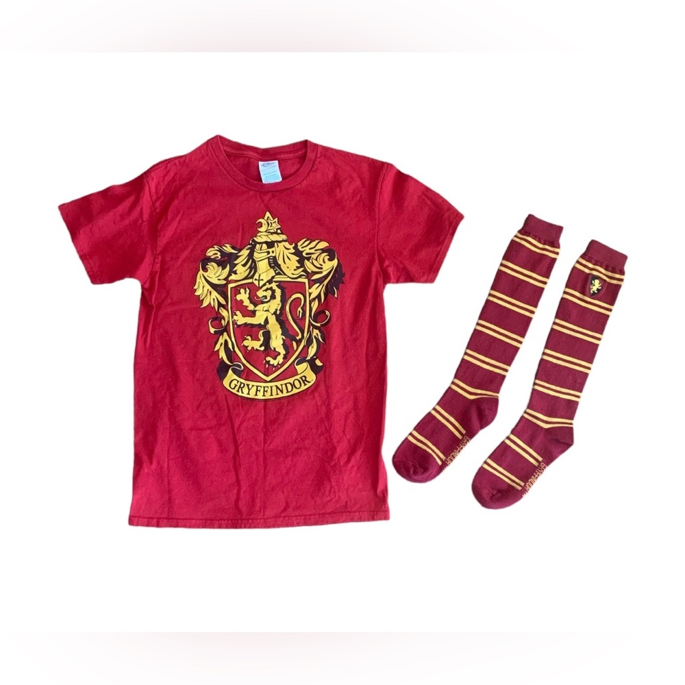 Harry Potter Gryffindor outfit, shirt, tutu & socks, adult small shirt - Picture 2 of 8
